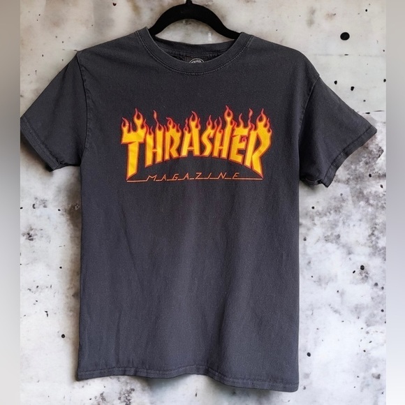 Thrasher  Magazine Skateboarding Flames T-Shirt Small - Picture 1 of 2